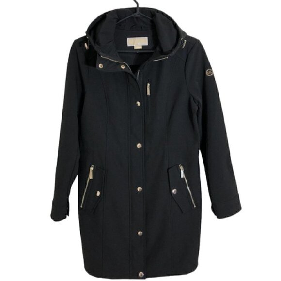 Michael Michael Kors Black Waterproof Hooded Jacket - Picture 2 of 11